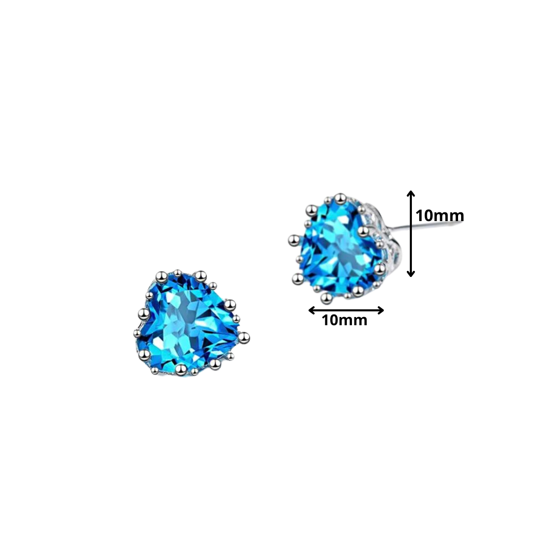 Crystal Blue Stud Earrings