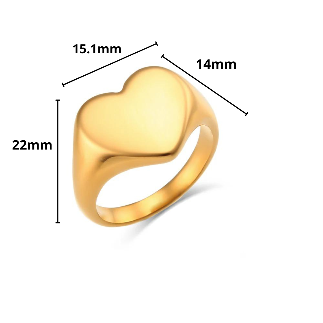 Gold Fine Heart Ring