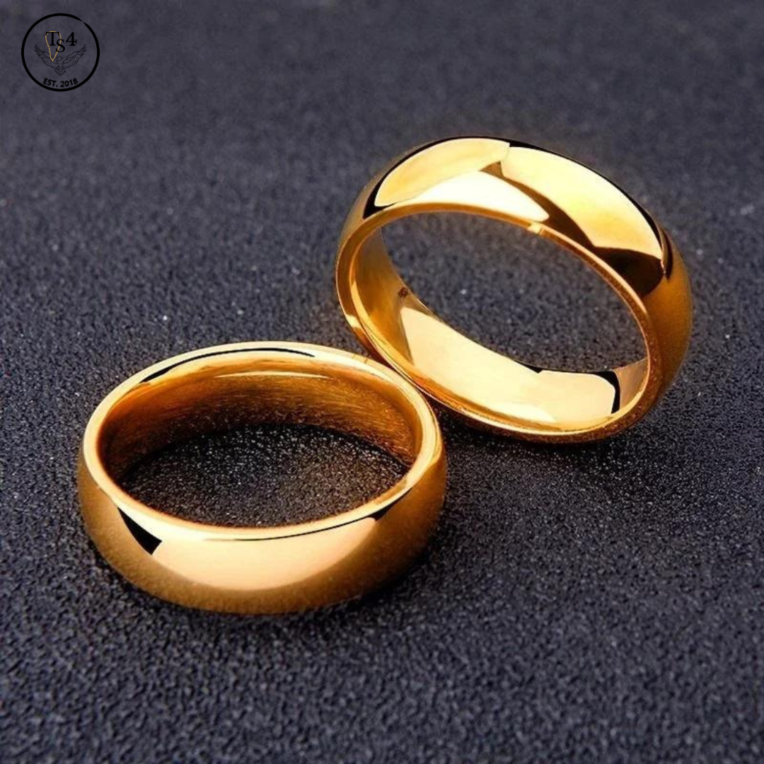 Casual Gold/Silver Ring for Men