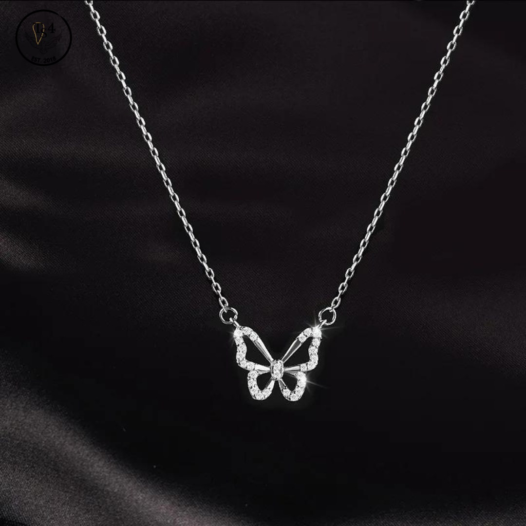 Butterfly Necklace Silver