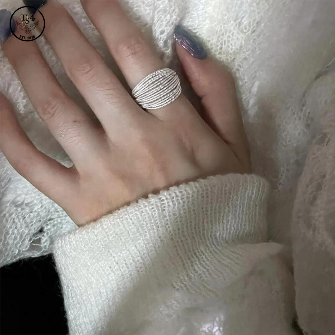 Silver Lines Ring