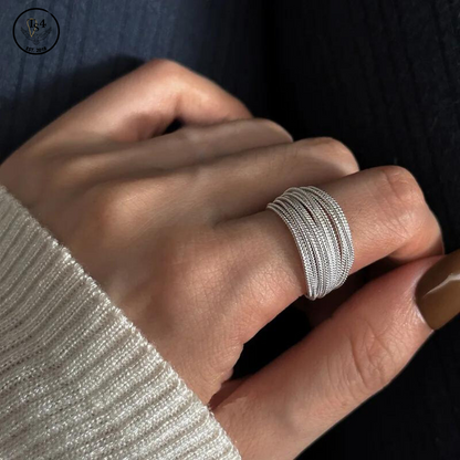 Silver Lines Ring