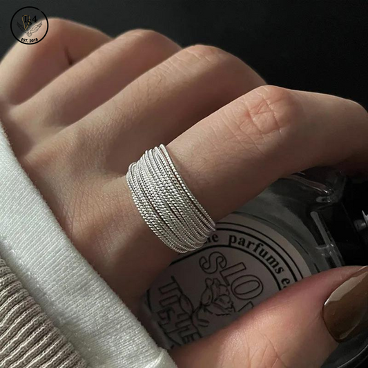 Silver Lines Ring