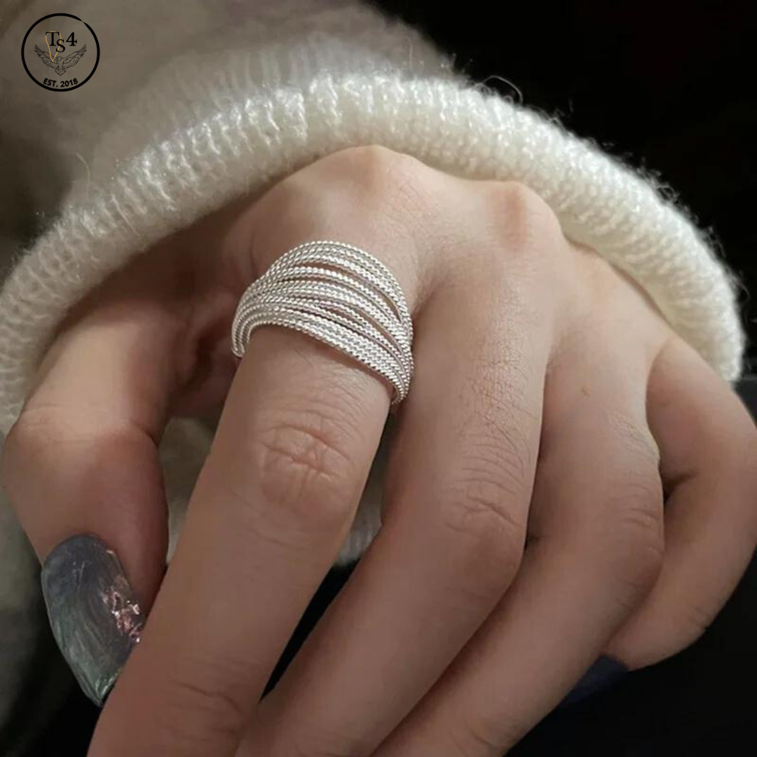 Silver Lines Ring