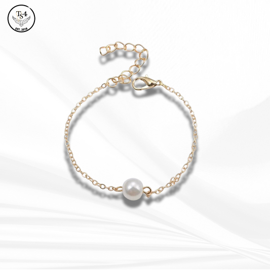 Single Pearl Bracelet Adjustable