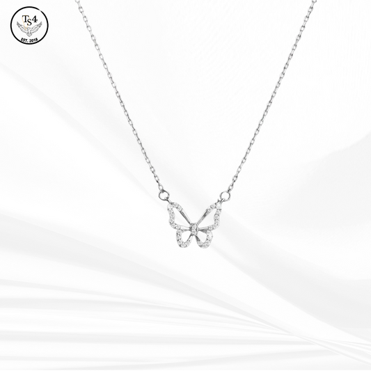 Butterfly Necklace Silver