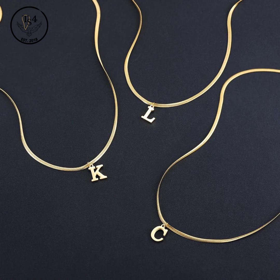 Alphabet Gold Necklace