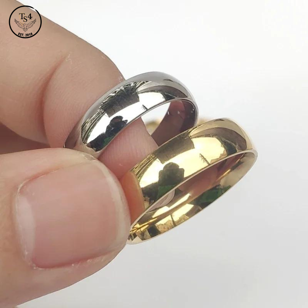 Casual Gold/Silver Ring for Men