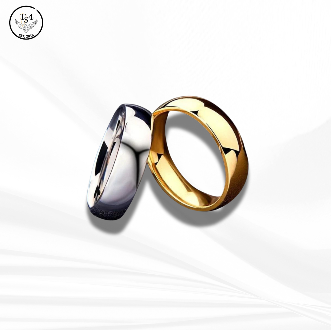 Casual Gold/Silver Ring for Men