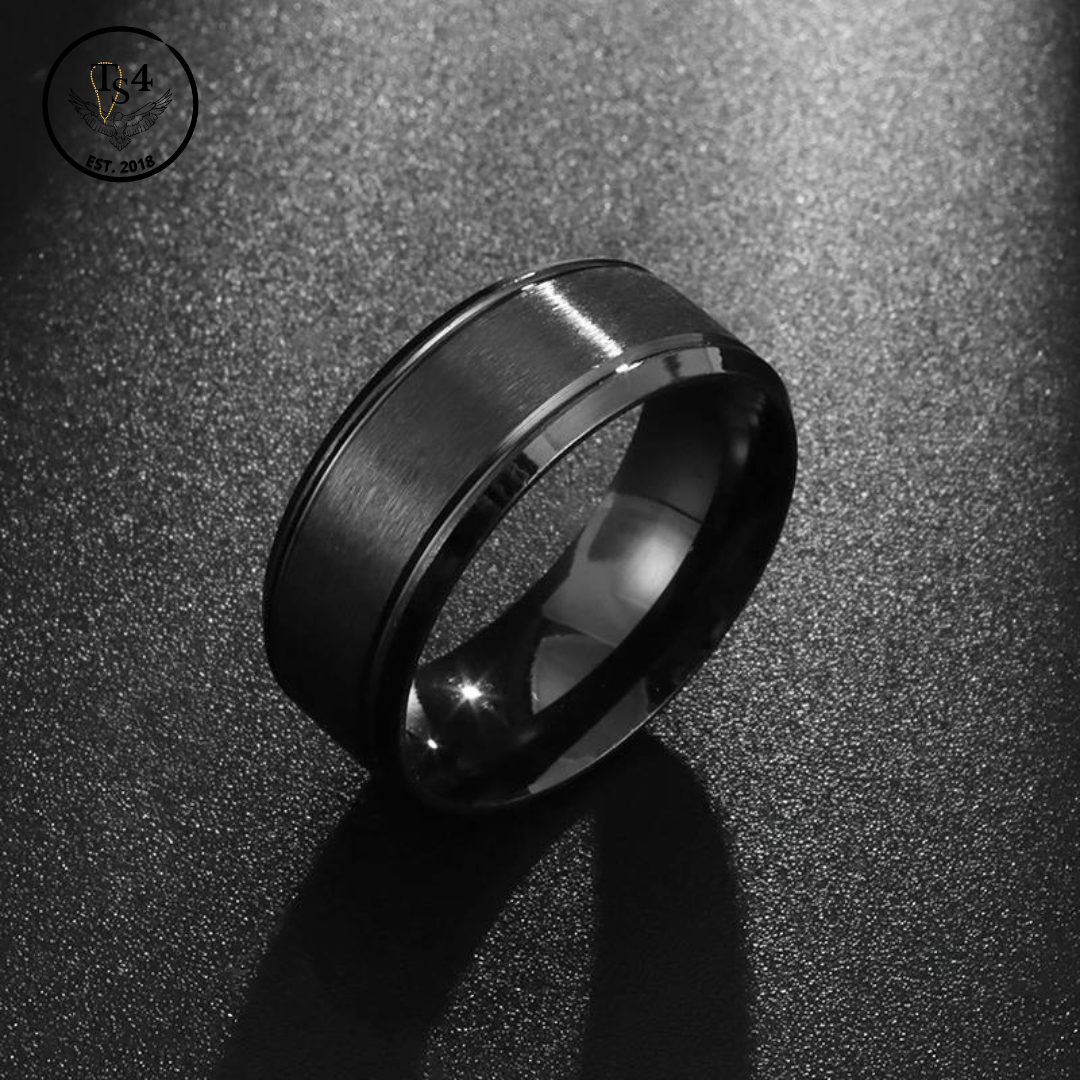 Matte Black Ring for men