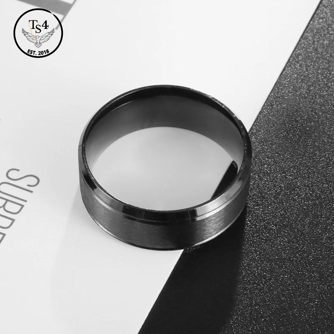 Matte Black Ring for men